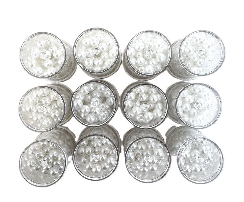 Перлини перламутрові білі (12 бан/уп) 1465-8 AIHAO