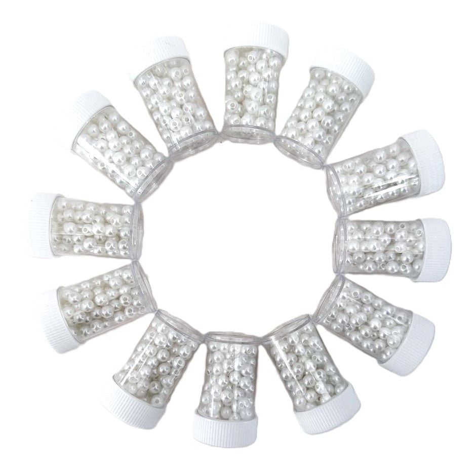 Перлини перламутрові білі (12 бан/уп) 1465-8 AIHAO