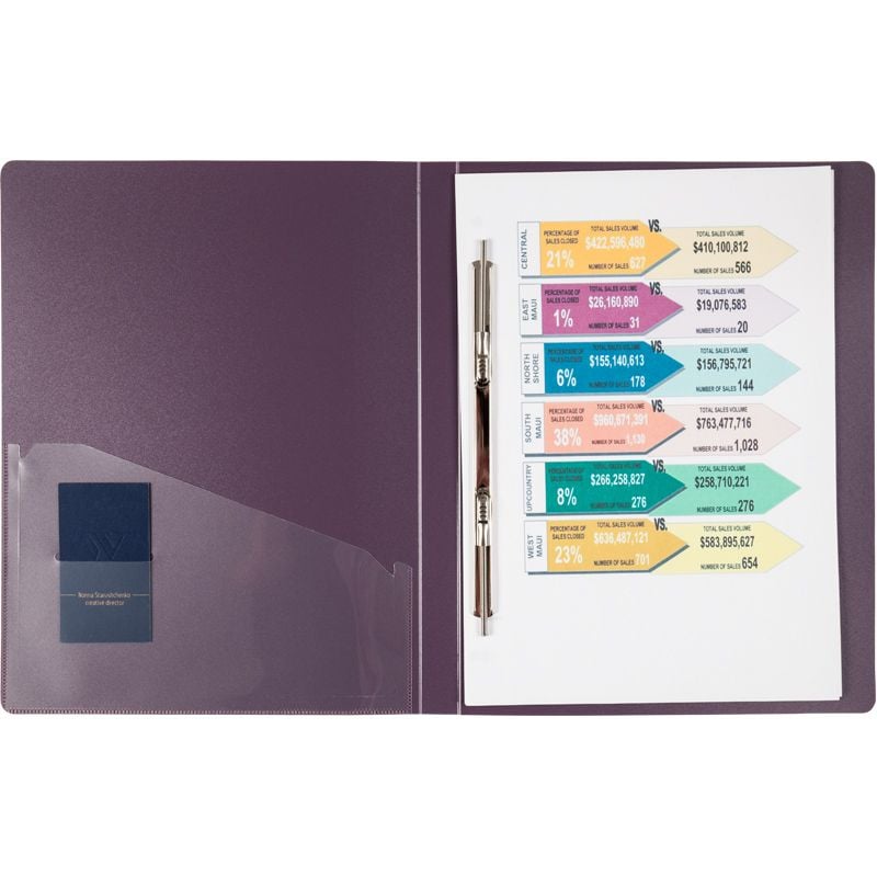 Папка з затиском А4 сливова 1301-11 Axent