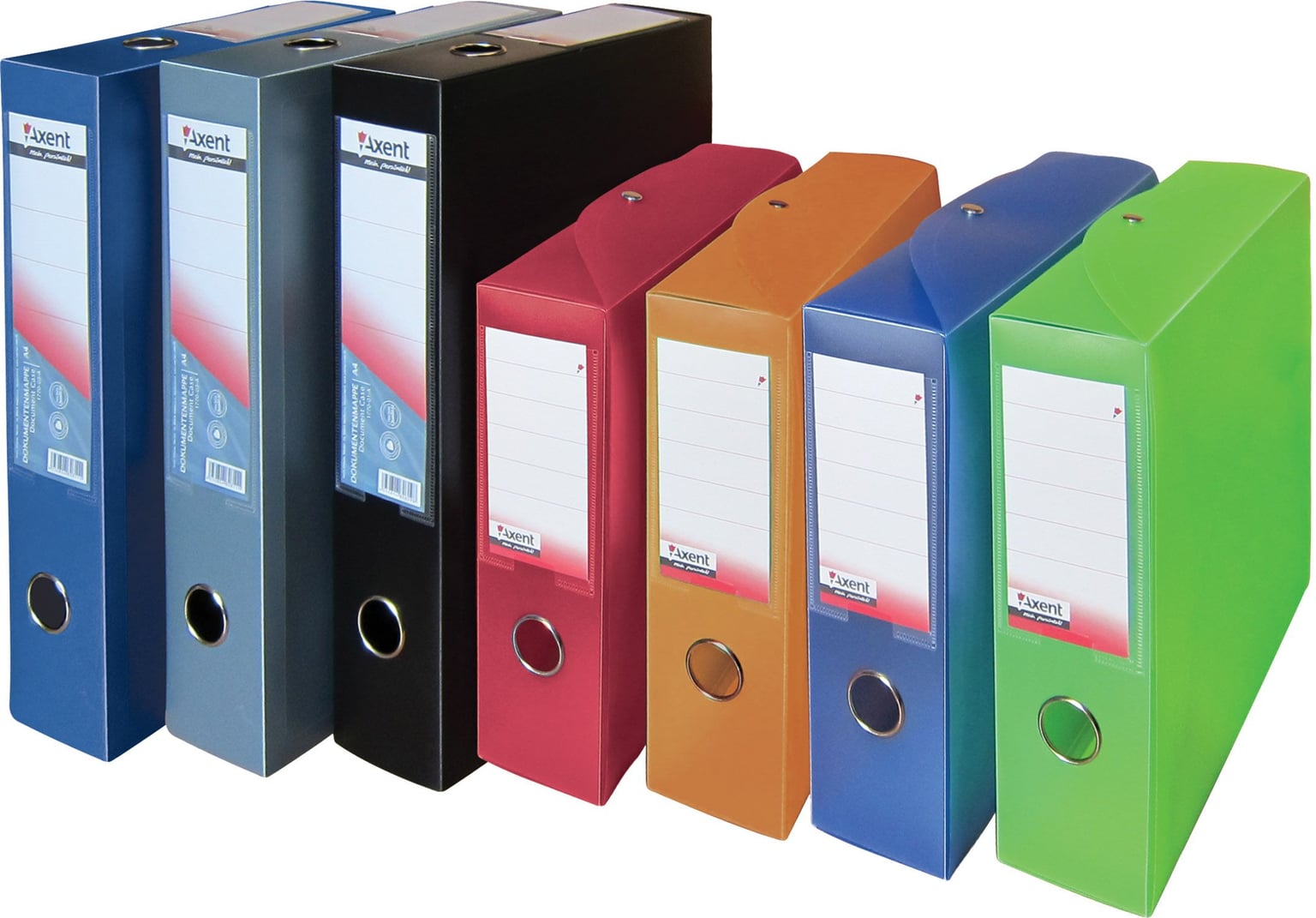 Папка коробка 55 мм прозора зелена 1755-25 Axent