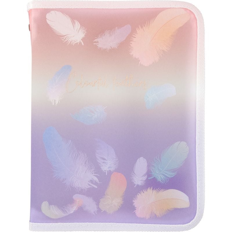 Папка на блискавці A5+ Colourful Feather 02 (12 шт/уп) 1808-92 Axent
