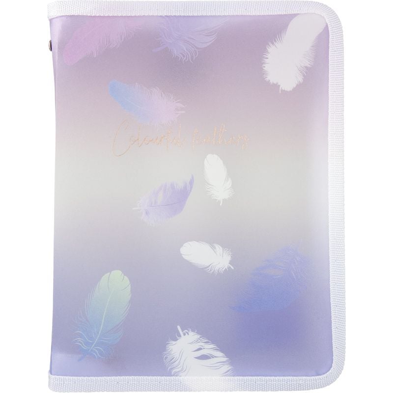Папка на блискавці A5+ Colourful Feather 03 (12 шт/уп) 1808-93 Axent