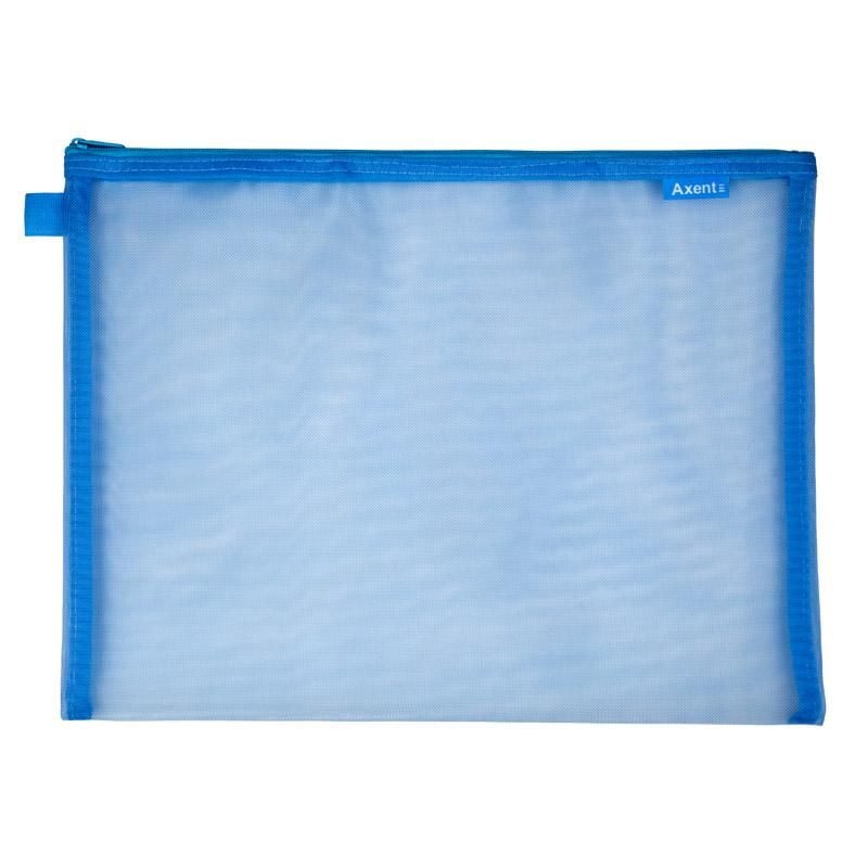 Папка на блискавці А4 блакитна сітка 1490-07 Axent