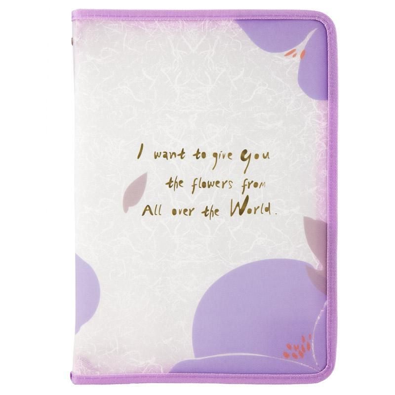 Папка на блискавці А4+ Fleur лавандова 1804-11 Axent