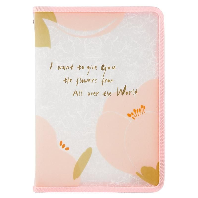 Папка на блискавці А4+ Fleur рожева 1804-10 Axent