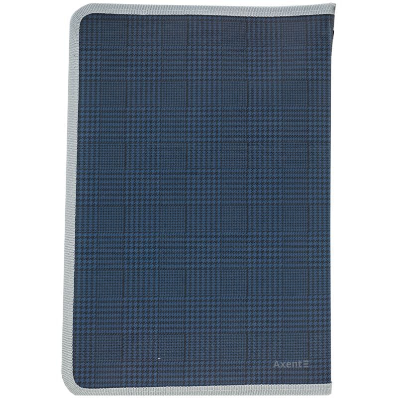 Папка на блискавці об'ємна А4+ Tartan Blue (12) 1804-19 Axent