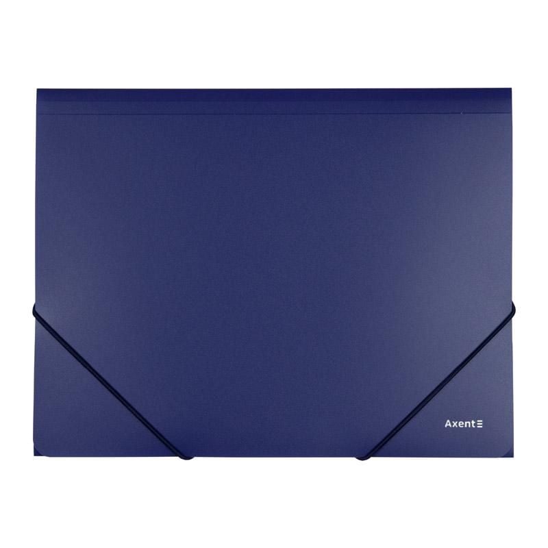 Папка на гумках А4 синя (60 шт/ящ) 1508-02 Axent