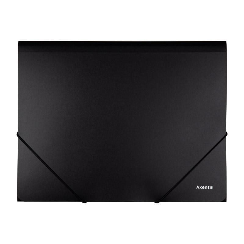 Папка на гумках А4 чорна (60 шт/ящ) 1508-01 Axent