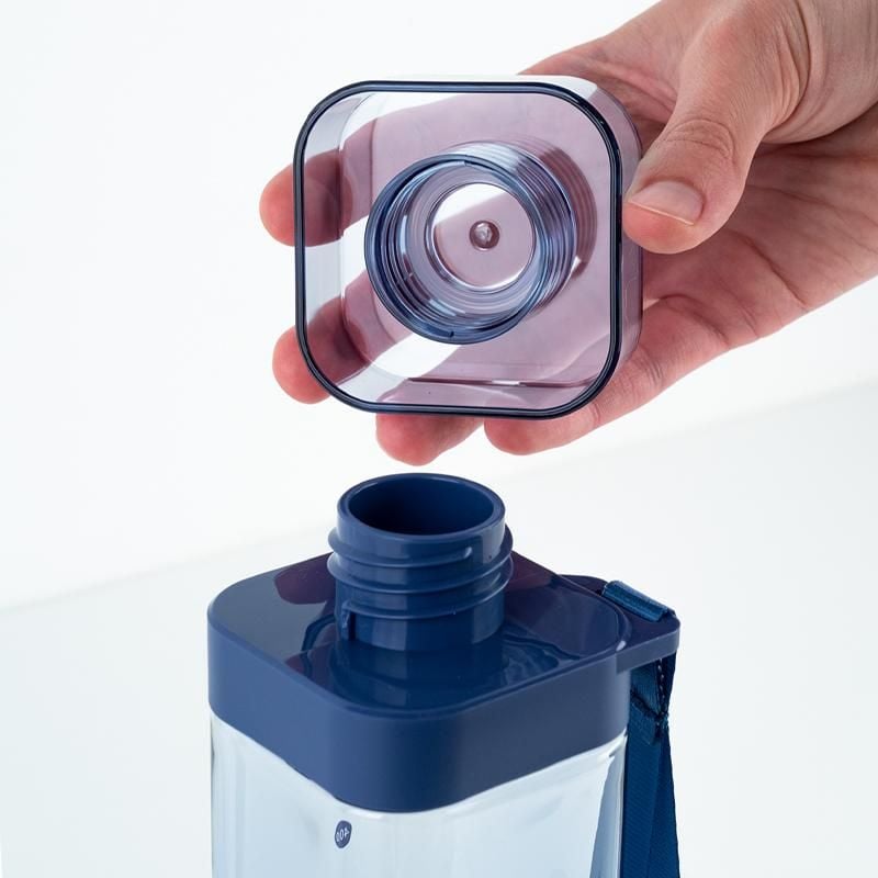 Пляшечка для води квадратна 550 мл блакитна K24-1209-1 Kite