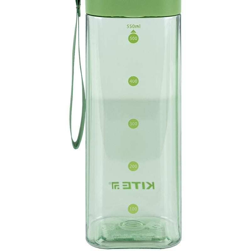 Пляшечка для води квадратна 550 мл зелена K24-1209-2 Kite