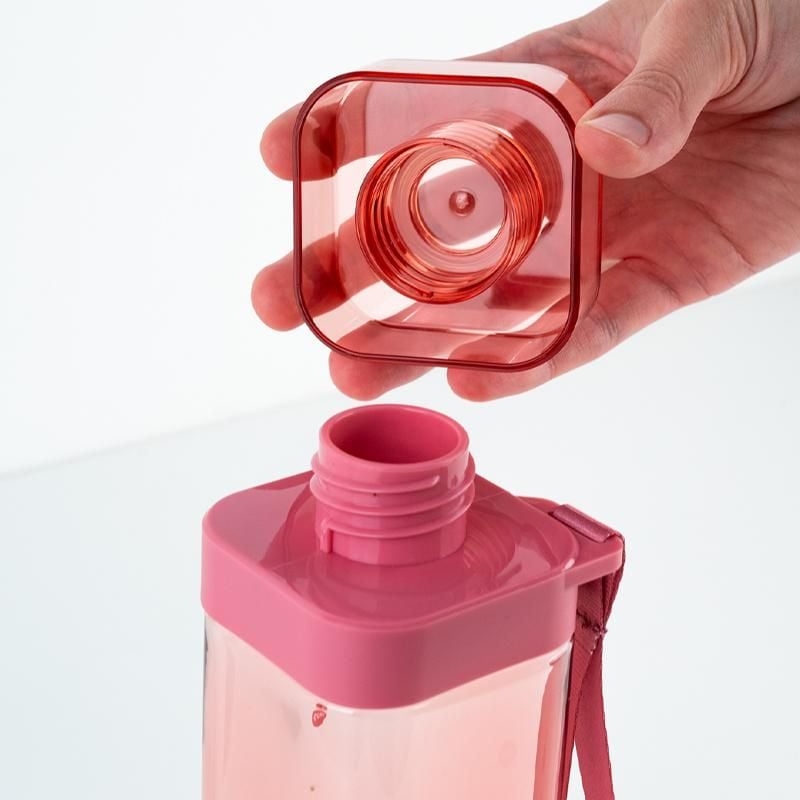 Пляшечка для води квадратна 550 мл рожева K24-1209-3 Kite