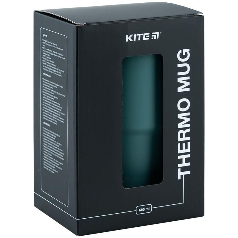 Термокружка з ручкою 600 мл зелена K24-1207-3 Kite