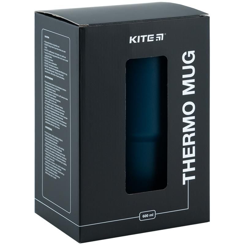 Термокружка з ручкою 600 мл смарагдова K24-1207-2 Kite