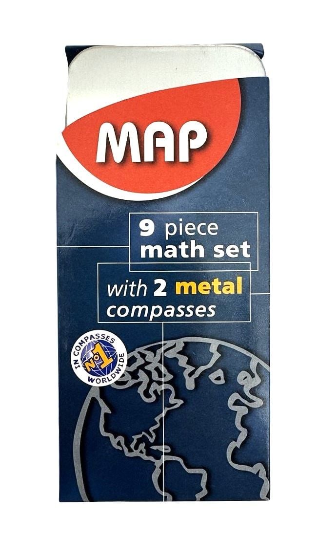 Готовальня 9 предметів в металевому пеналі (Map) MAP Імпорт